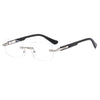 Croxx Square Frameless Stylish Embossed Anti-Blue Light Reading Glasses