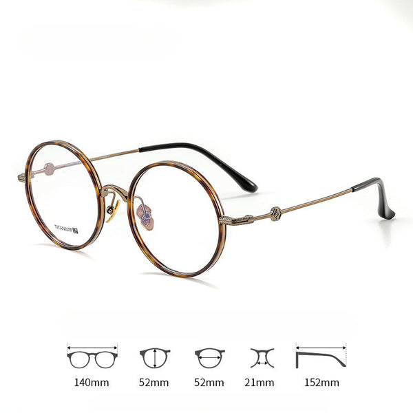 Field Vintage Round Titanium Glasses Frame