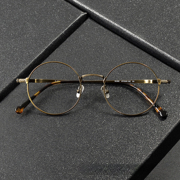 Seely Vintage Titanium Round Glasses Frame