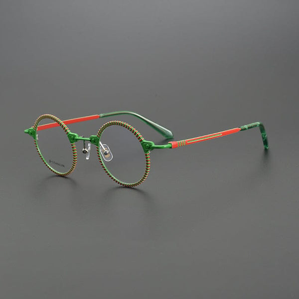 Bevin Round Titanium Glasses Frame