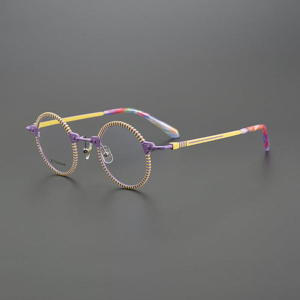 Bevin Round Titanium Glasses Frame