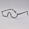 Pure Titanium Square Half Rim Eyeglasses Frame - CM185898