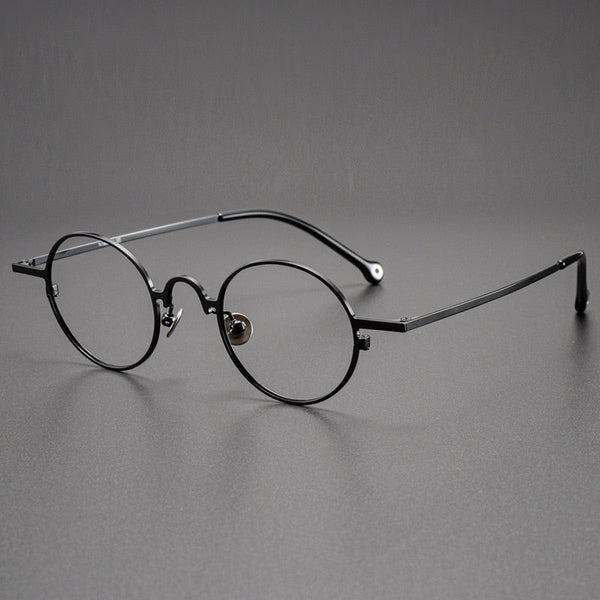 Briar Titanium Vintage Round Eyeglasses Frames