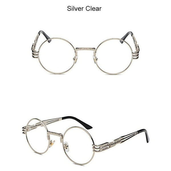 Buck Vintage Steampunk Round Glasses Frame