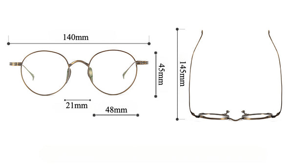 Jaklin Titanium Vintage Eyeglasses Frame With Sunglasses Clips