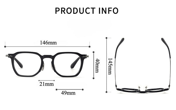 Gail Classic Square Acetate Glasses Frame
