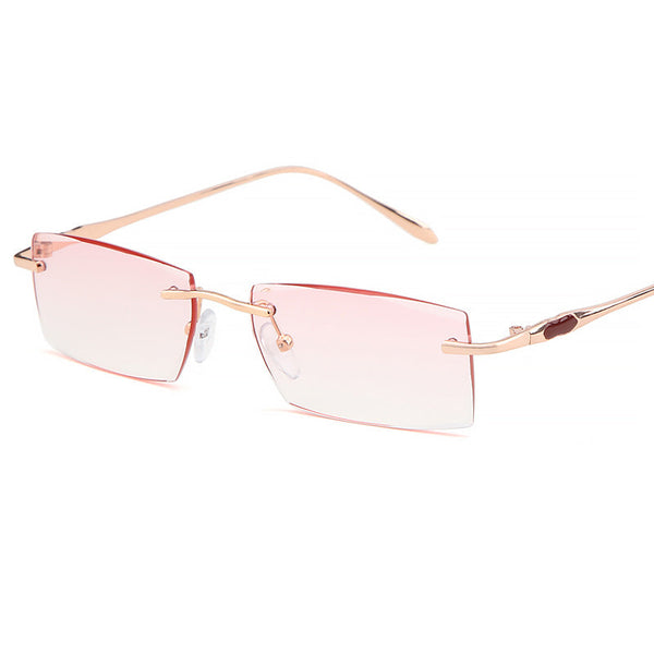 Diamond Cut Rimless Anti-Blue Light Anti-Fatigue Reading Glasses - CML2494