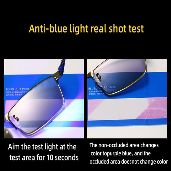 Titanium Multi-Focus Reading Glasses Progressive Double Light Anti-Blue Light