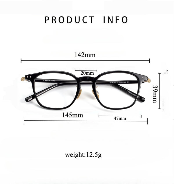 Lucken Acetate Square Glasses Frames