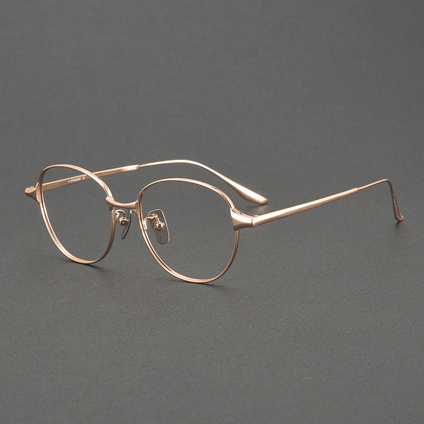 Waryn Vintage Titanium Round Glasses Frame