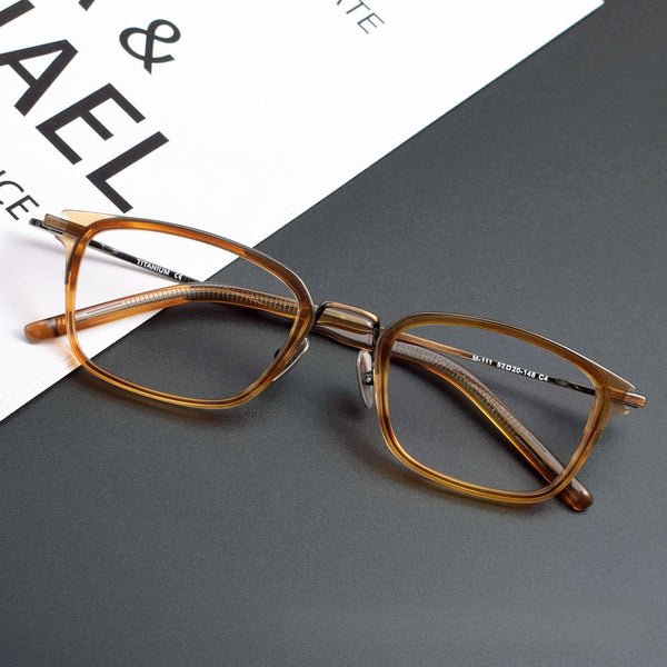 Mraz Vintage Square Acetate Glasses Frame