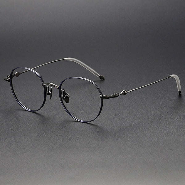 Titanium Vintage Oval Eyeglasses Frames EP