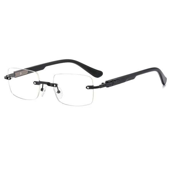 Croxx Square Frameless Stylish Embossed Anti-Blue Light Reading Glasses