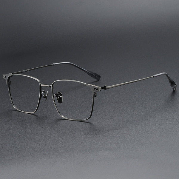 Teff Vintage Titanium Square Glasses Frame