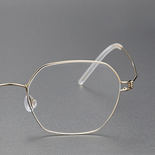Titanium Vintage Geometric Eyeglasses FramesRICHELLE