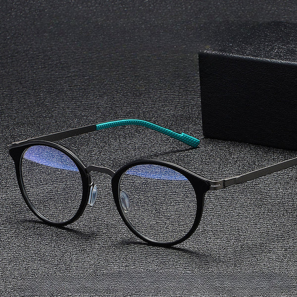 Zelma Retro Oval Titanium Glasses Frame