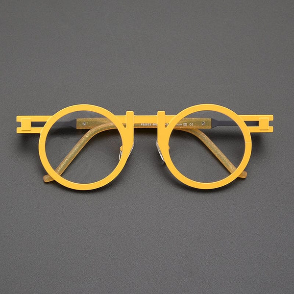 Dell Titanium Round Glasses Frame