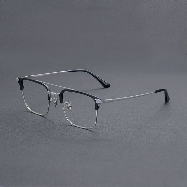 Madun Business Square Titanium Double-bridge Glasses Frame