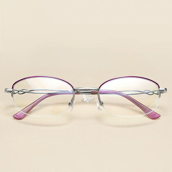 WOMEN'S HD HALF-FRAME FOLDING ANTI-BLUE LIGHT READING GLASSES