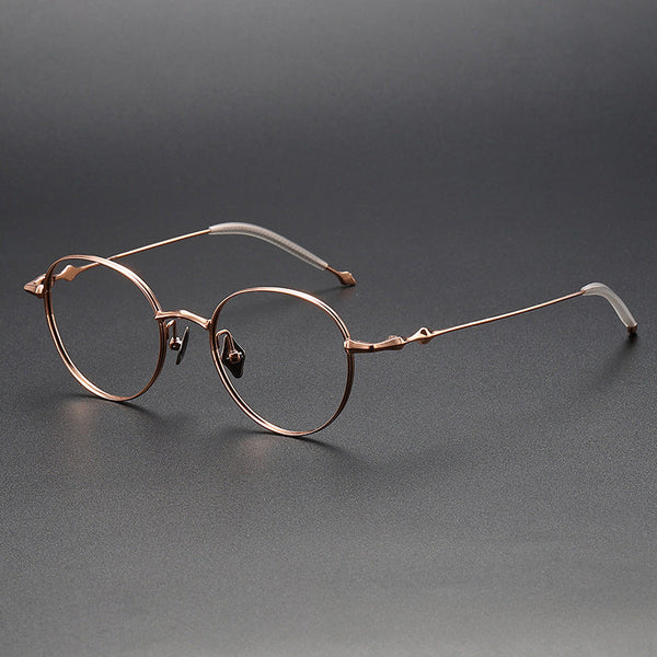 Titanium Vintage Oval Eyeglasses Frames EP
