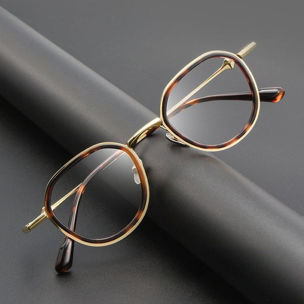 Giffin Retro Square Titanium Glasses Frame