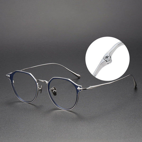 Titanium Vintage Round Eyeglasses Frames Bacchus