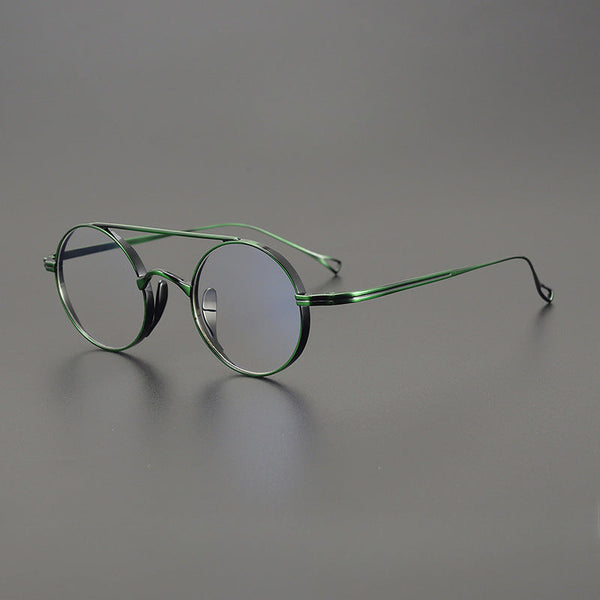 Titanium Vintage Round Eyeglasses Frames BY 9500+