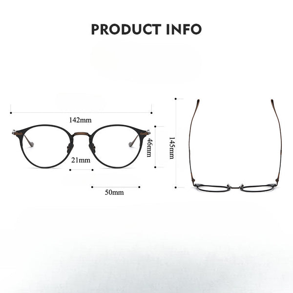 Titanium Oval Glasses Frame M3112