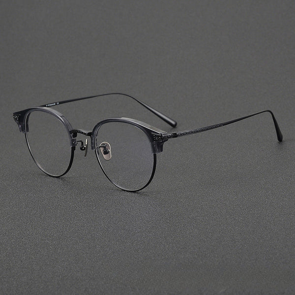 Mabry Vintage Titanium Round Glasses Frame