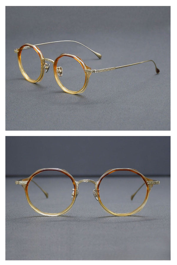Jazzy Classic Round Acetate Glasses Frame