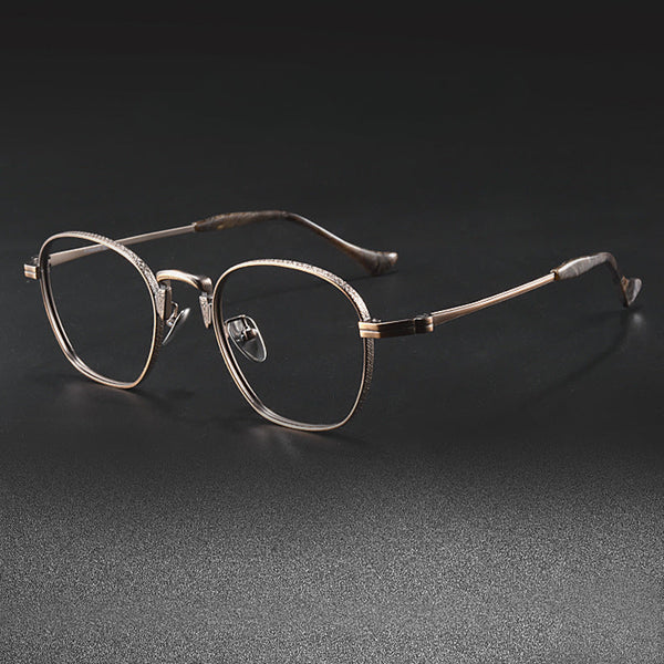 Titanium Vintage Geometric Eyeglasses Frames 80850