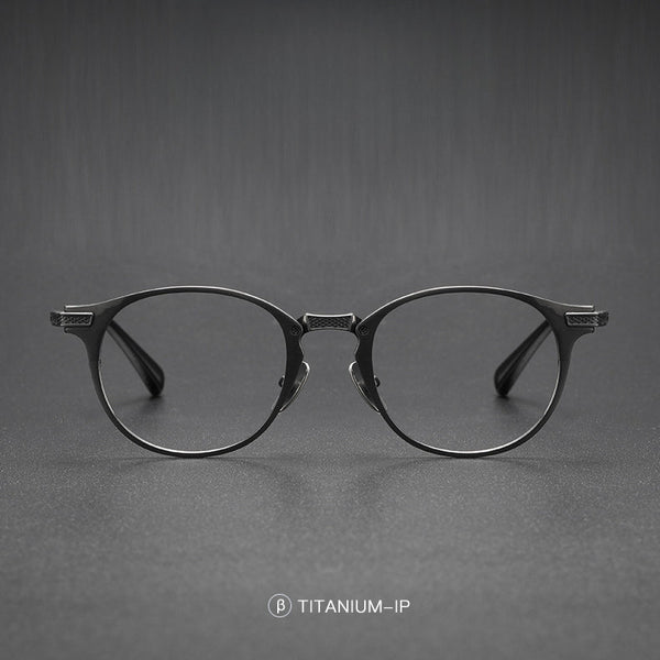 Retro Oval Titanium Ultra-Light Glasses Frame DRX2078