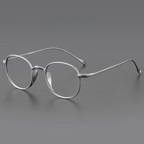 Titanium Vintage Oval Eyeglasses Frames 200132