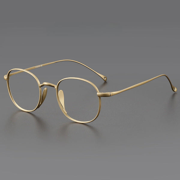 Titanium Vintage Oval Eyeglasses Frames 200132