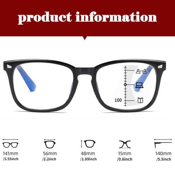 New Multi-Focus Full-Frame Reading Glasses Fashion Business - CML8858