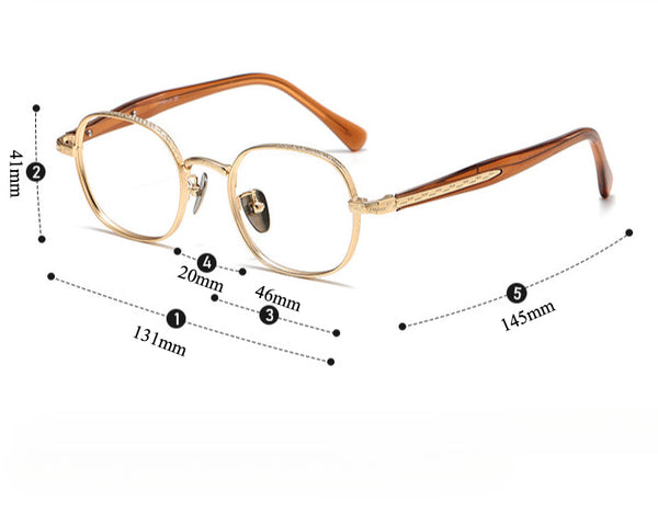 Retro Titanium Square Glasses Frame ST41465