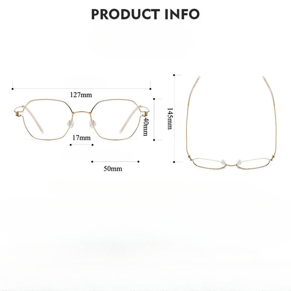 Titanium Vintage Geometric Eyeglasses FramesRICHELLE