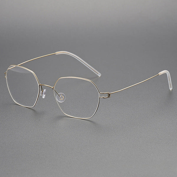 Titanium Vintage Geometric Eyeglasses FramesRICHELLE