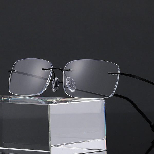 Titanium Anti-Blue Light Rimless Reading Glasses - CML1289