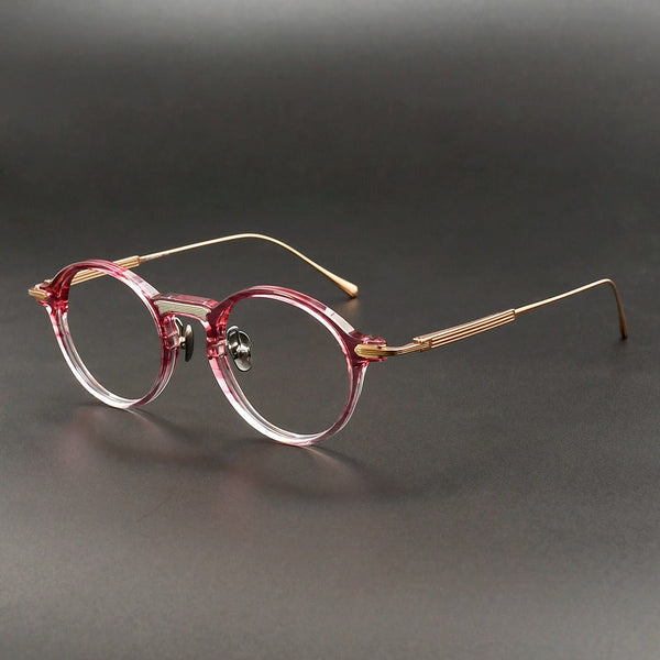 Koo Vintage Round Titanium Eyeglasses Frame
