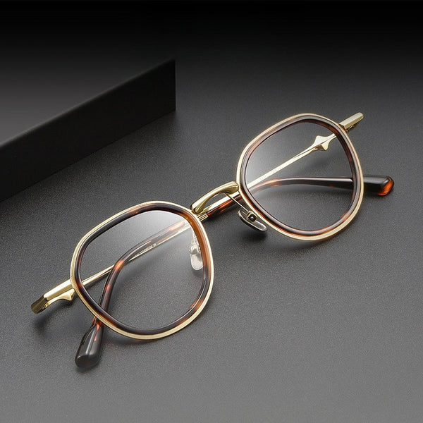 Giffin Retro Square Titanium Glasses Frame