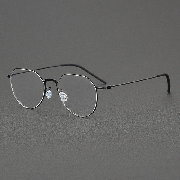 Duque Classic Geometric Titanium Glasses Frame