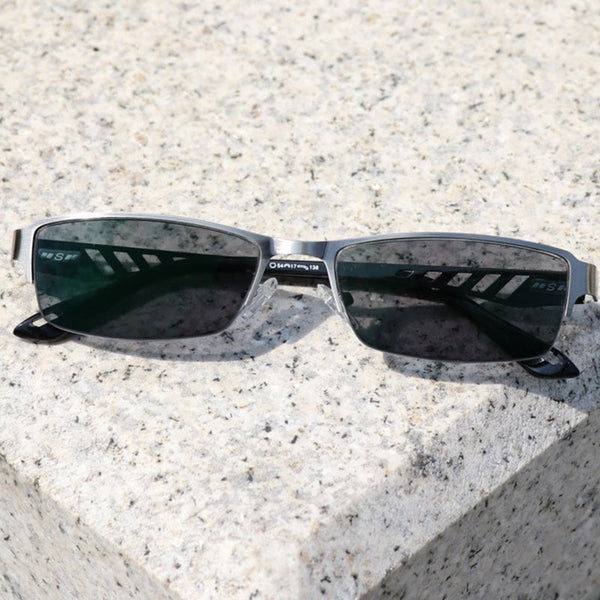 Color-Changing Business Aluminum Alloy Myopia Glasses