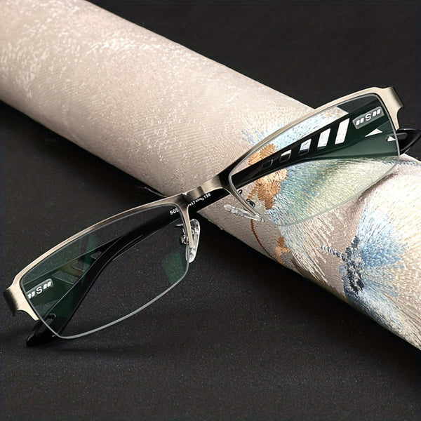 Color-Changing Business Aluminum Alloy Myopia Glasses