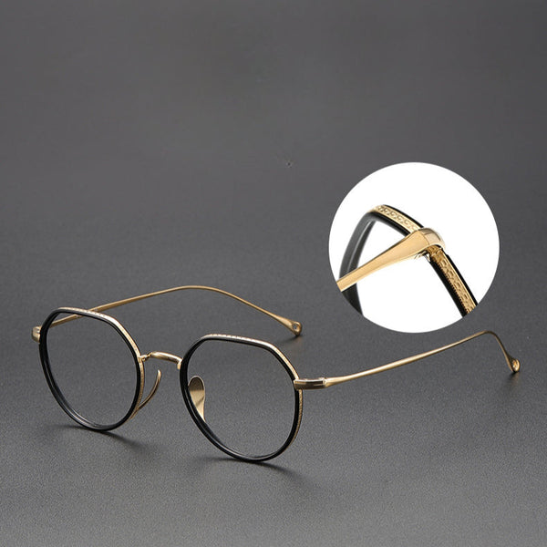 Titanium Geometric Glasses FrameKMN7310