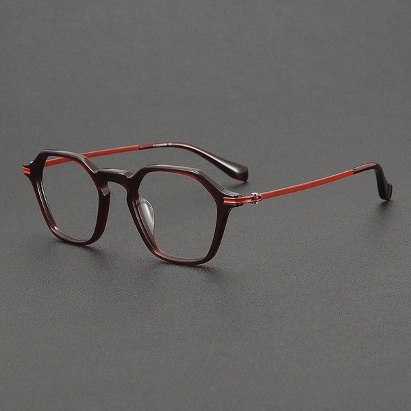 Wally Vintage Titanium Polygon Glasses Frame