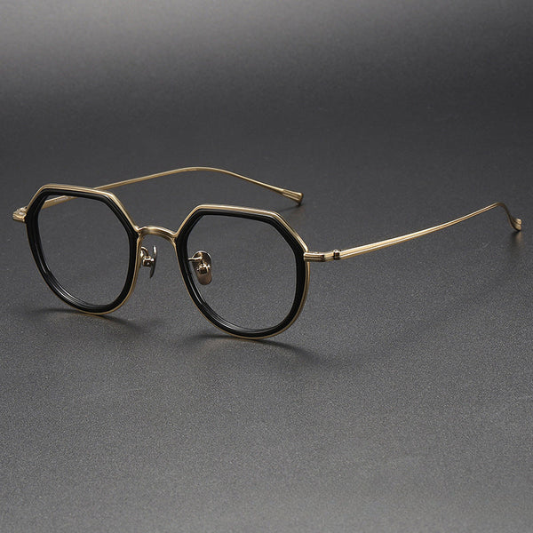 Titanium Geometric Glasses Frame U136