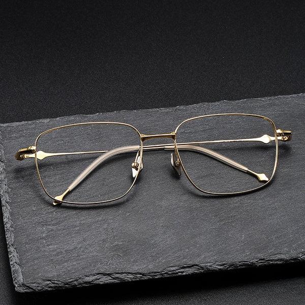 Jonah Vintage Titanium Square Glasses Frame