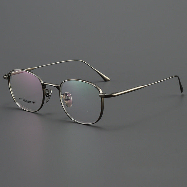Titanium Vintage Round Eyeglasses Frames ST DALIY
