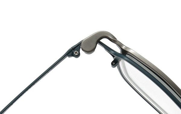 Ewa Square Titanium Glasses Frame With Magnetic Sunglasses Clips